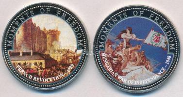 Libéria 2001. 10$ "Szabadság pillanatai - Magyar szabadságharc 1848" multicolor + 10$ "Szabadság pillanatai - Francia forradalom 1789" multicolor T:PP  Liberia 2001. 10 Dollars "Moments of Freedom - Hungarian War of Independence 1848"  multicolor + 10 Dollars "Moments of Freedom - French Revolution 1789 " multicolor C:PP