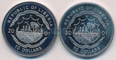 Libéria 2001. 10$ "Szabadság pillanatai - Libéria megalapítása 1847" multicolor + 10$ &quo...