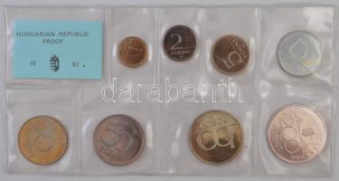 1992. 1Ft-200Ft (8xklf) érmés forgalmi sor lezárt fóliatokban T:PP 1992. 1 Forint - 200 Forint (8xdiff) coin set in sealed plastic case C:PP Adamo FO25.2