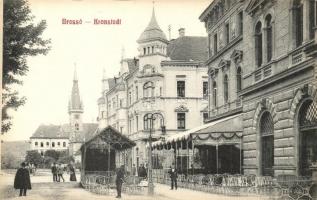 Brassó, Brasov, Kronstadt; Rezső körút, étterem terasz / street, restaurant terrace