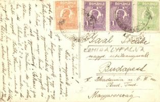 1926 Érmihályfalva, Valea Lui Mihai; utcakép ökörszekérrel, templom / street view, oxen carriage, ch...