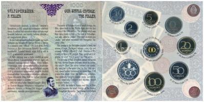 1997. 50f-200Ft (10xklf) forgalmi sor, benne 200Ft Ag "Deák", karton díszcsomagolásban T:P...