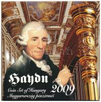 2009. 5Ft-200Ft Haydn 6klf darabból álló forgalmi érme sor + Joseph Haydn Ag emlékérem (12g/0.999/29mm) T:PP kis patina