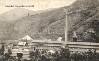 Kristyor, Hunyadkristyor, Criscior; Aranyzúzda, gyár / gold mine, factory (Rb)