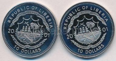 Libéria 2001. 10$ "Szabadság pillanatai - Marathóni csata, i.e. 490" multicolor + 10$ &quo...