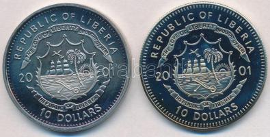 Libéria 2001. 10$ "Szabadság pillanatai - Az ENSZ megalapítása 1945" multicolor + 10$ &quo...