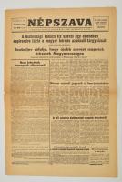 1956 A Népszava, a Magyar Szociáldemokrata Párt Központi Lapja november 3-diki száma, benne a forradalom híreivel