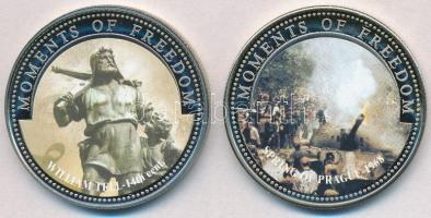 Libéria 2001. 10$ "Szabadság pillanatai - Tell Vilmos 14. század" multicolor + 10$ "Szabadság pillanatai - Prágai tavasz 1968" multicolor T:1(PP) Liberia 2001. 10 Dollars "Moments of Freedom - William Tell 14th century" multicolor + 10 Dollars "Moments of Freedom - Spring of Prague 1968" multicolor C:UNC(PP)