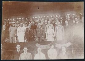 1930 Roma, Mussolini az olasz-magyar vasutas vállogatott football mérkőzésén, 8x11 cm / 1930 Rome, Mussolini at the Italy-Hungary football match, 8x11 cm