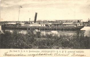 DGHT Széchenyi postahajó fedélzetén / Am Bord DDSG Postdampfers Széchenyi / Hungarian postal ship (EK)