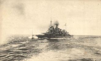 SMS Monarch partvédő páncélos / K.u.K. Kriegsmarine, SMS Monarch coastal defense ship. Phot. A. Beer