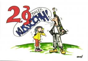 Balek Tízparancsolat. NYME EMK Erdészeti Múzeum - 10 darabos modern humoros grafikai motívumlap, Far...