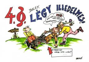 Balek Tízparancsolat. NYME EMK Erdészeti Múzeum - 10 darabos modern humoros grafikai motívumlap, Far...