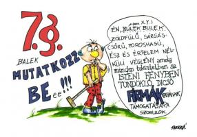 Balek Tízparancsolat. NYME EMK Erdészeti Múzeum - 10 darabos modern humoros grafikai motívumlap, Far...