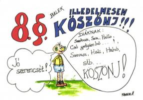 Balek Tízparancsolat. NYME EMK Erdészeti Múzeum - 10 darabos modern humoros grafikai motívumlap, Far...