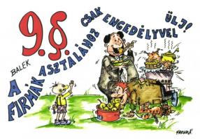 Balek Tízparancsolat. NYME EMK Erdészeti Múzeum - 10 darabos modern humoros grafikai motívumlap, Far...