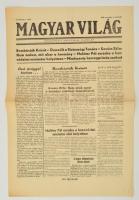 1956 A Magyar Világ, független politikai napilap november elsejei száma, benne a forradalom híreivel