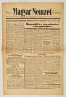 1956 A Magyar Nemzet november elsejei száma, benne a forradalom híreivel