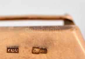 cca 1950 Pobeda szovjet arany (Au.) másodperc mutatós karóra (14K, 583), jelezett, kis karcolások az...