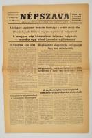 1956 A Népszava, a Magyar Szociáldemokrata Párt központi lapja november 2-diki száma, benne a forradalom híreivel