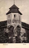 Komárom, Komárno; Kőszűz a várban, Spitzer Sándor kiadása / castle statue (EK)
