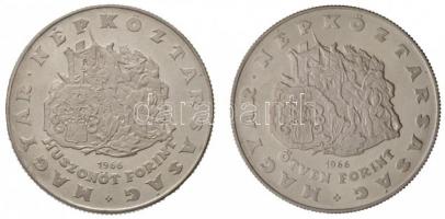 1966. 25Ft Ag + 50Ft Ag "Zrínyi" pár (12,09g; 20,06g) T:1(P) ujjlenyomat 
/ Hungary 1966....
