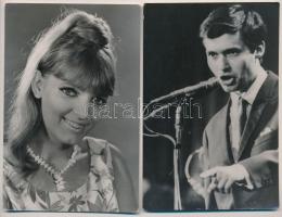 22 db MODERN motívumlap, színészek és énekesek; ebből 14 db az 'Arcképek - Magyar színészet...