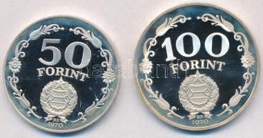 1970. 50Ft Ag + 100Ft Ag "Felszabadulás" pár T:PP fo.
Adamo EM36, EM37