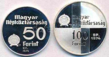 1974. 50Ft Ag + 100Ft Ag "MNB" T:PP kis fo.
Adamo EM44, EM45