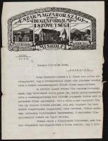 1911-1931 4 db díszes fejléces levélpapírra írt levél (Észak-magyarországi Idegenforgalmi Szövetség, Papierwerk SVEA, Goldenweiser Pathé Fréres Párisi Cég, Gál Lajos Rézdíszmű Üvegezési Vállalat)