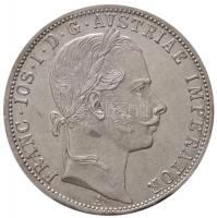 Ausztria 1864A 1Fl Ag Ferenc József (12,34g) T:1- /  Austria 1864A 1 Florin Ag Franz Joseph (12,34g) C:AU Krause KM#2219