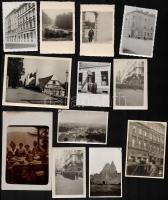 cca 1930 29 db osztrák városképes fotó, felvonulások, üzletek, autók / cca 1930 29 Austrian photos, marches, shops, autos,
