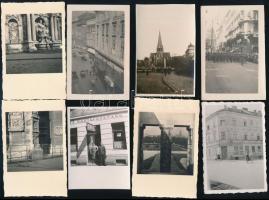 Wein und Bierhaus Karl Knöbl söröző képe 11x8 cm + kb 60 db osztrák és német városképes fotó a 30-as...