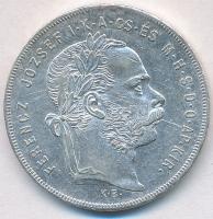 1876KB 1Ft Ag "Ferenc József / Középcímer" Körmöcbánya T:2 Hungary 1876KB 1 Forint Ag "Franz Joseph" Kremnitz C:XF Unger III.: 1464.a, Huszár: 2138., Adamo M15