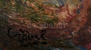 Czóbel jelzéssel: Portré. Olaj, vászon, 70×49 cm