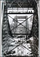 cca 1940 és cca 1964 Budapest, a régi és az új Erzsébet híd, 3 db vintage negatívról készült mai nag...