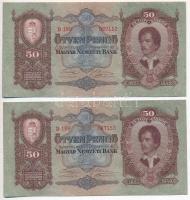 1932. 50P (2x) sorszámkövetők T:I,II Adamo P14