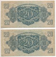 1944. 20P "A Vörös Hadsereg Parancsnoksága" (2x) sorszámkövetők T:I-
Adamo P45