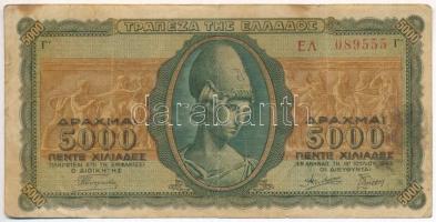 Görögország 1943. 5000D T:III Greece 1943. 5000 Drachmai C:F Krause 122.a