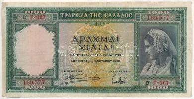 Görögország 1939. 1000Dr T:III Greece 1939. 1000 Drachmai C:F Krause 110.a