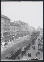 cca 1935 Budapesti villamosok, 3 db vintage negatívról készült mai nagyítás, 25x18 cm