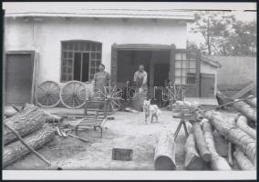 1934 Tass, kovács- és bognárműhely, 2 db vintage negatívról készült mai nagyítás, 18x25 cm