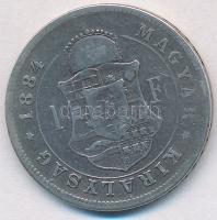 1884KB 1Ft Ag "Ferenc József / Középcímer" Körmöcbánya T:2-,3
Hungary 1884KB 1 Forint Ag ...