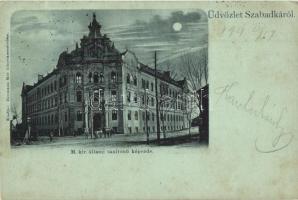 1899 Szabadka, Subotica; M. kir. állami tanítónő képezde, este / teachers training institute, night