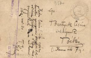 1917 K.u.K. katonák kutyákkal / WWI K.u.K. soldiers with dog, photo