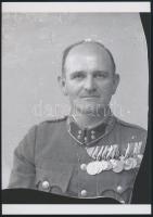 cca 1938 Katonai és papi kitüntetések, Lőcsei Árpád (?-?) kecskeméti vándorfényképész hagyatékában ő...
