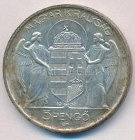 1939. 5P Ag "Horthy balra" T:1-,2 patina 
Adamo P8.2