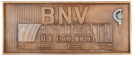 1967. "BNV (Budapesti Nemzetközi Vásár)" Br egyoldalas plakett (73x173,5mm) T:2