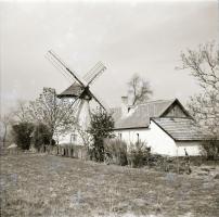 cca 1960 Kecskemét környéki szélmalom, 4 db szabadon felhasználható negatív, 6x6 cm