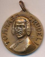 Olaszország DN "Tommaso Crudeli" szabadkőműves Br kitüntetés, füllel, szalag nélkül (38mm) T:2 Italy ND  "Tommaso Crudeli" freemasonry Br decoration, with ear, without ribbon (38mm) C:XF